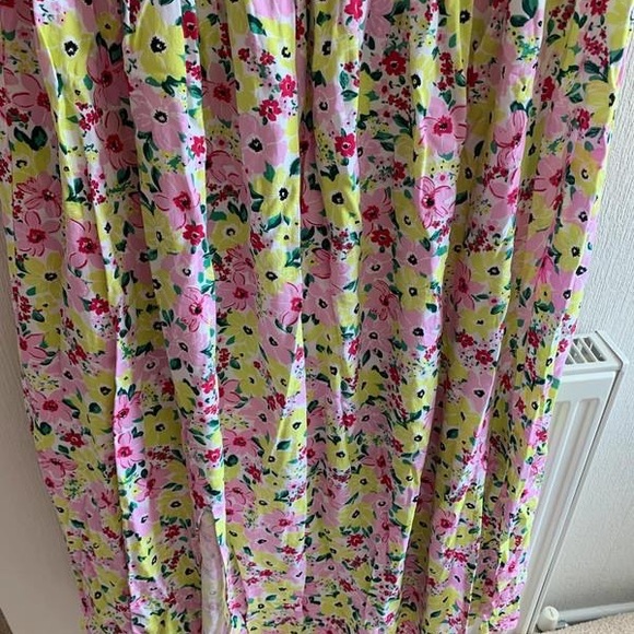 Floral Kids Dress in Pink and Green - Picture 3 of 5